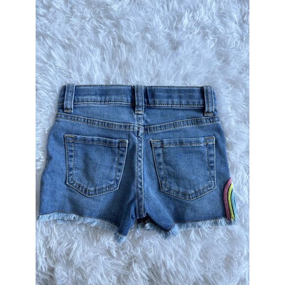 Cat & Jack Girls Sz. 3T Rainbow Design “ Short” Jean Shorts. Cute, Great Shape - Picture 8 of 10